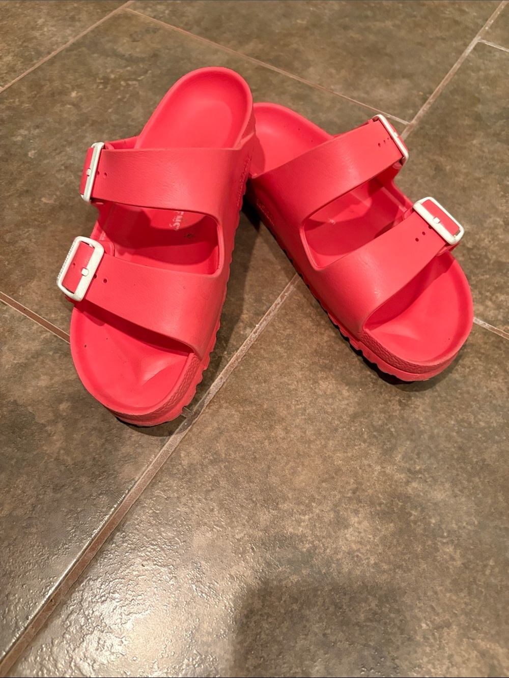 Birkenstock Pink Double-Buckle EVA Slide Sandals